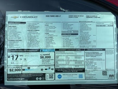 2026 Chevrolet Tahoe LT